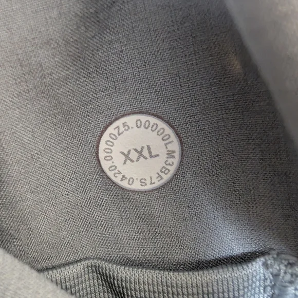 Lululemon At Ease Hoodie Men's 2XL Gray Textured Double Knit Pullover M3BF7S - Picture 5 of 9